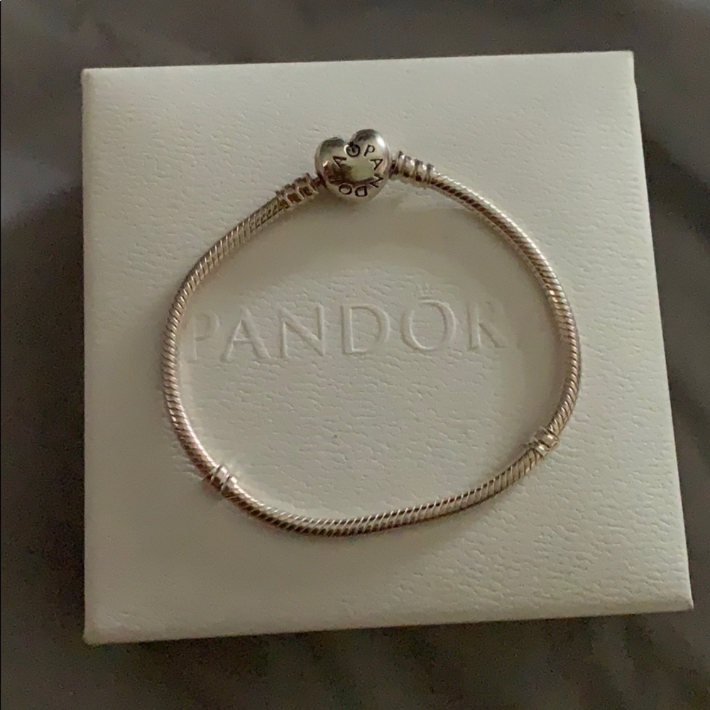 Pandora Moments Heart Clasp Snake Chain Bracelet
